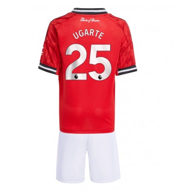 Manchester United Manuel Ugarte #25 Hjemmebanetrøje Børn 2025-26 Kortærmet (+ Korte bukser)
